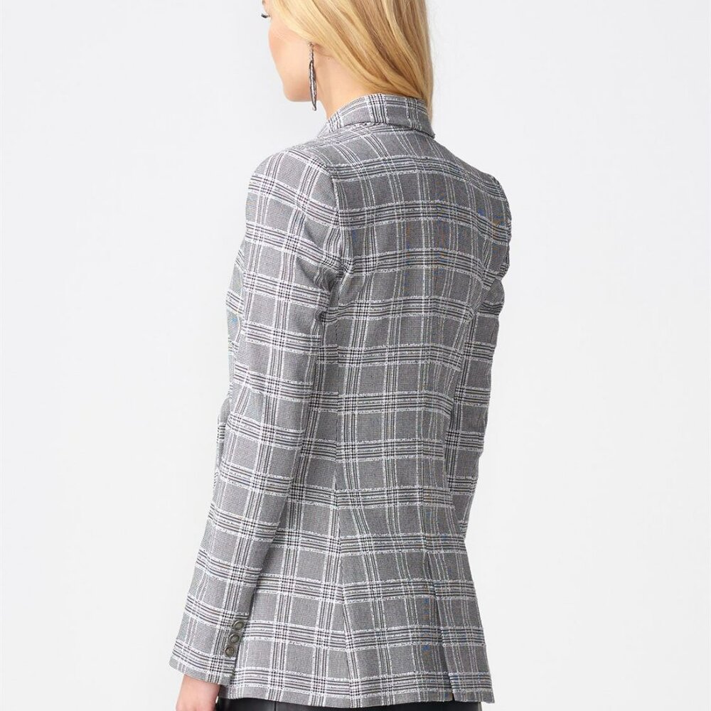 Dilvin Plaid Blazer Jacket Gray. Sz 8 - Picture 3 of 4